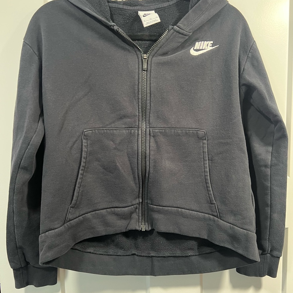 Nike Black Zip-Up Hoodie Sweatshirt